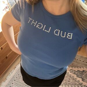 100% cotton studded Bud Light baby tee